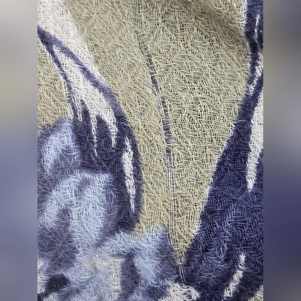 NOT SO MYSTERY SCARF FABRIC LOT OF 5 OVERSIZE MIXED PRINT DIY REPURPOSE CRAFT